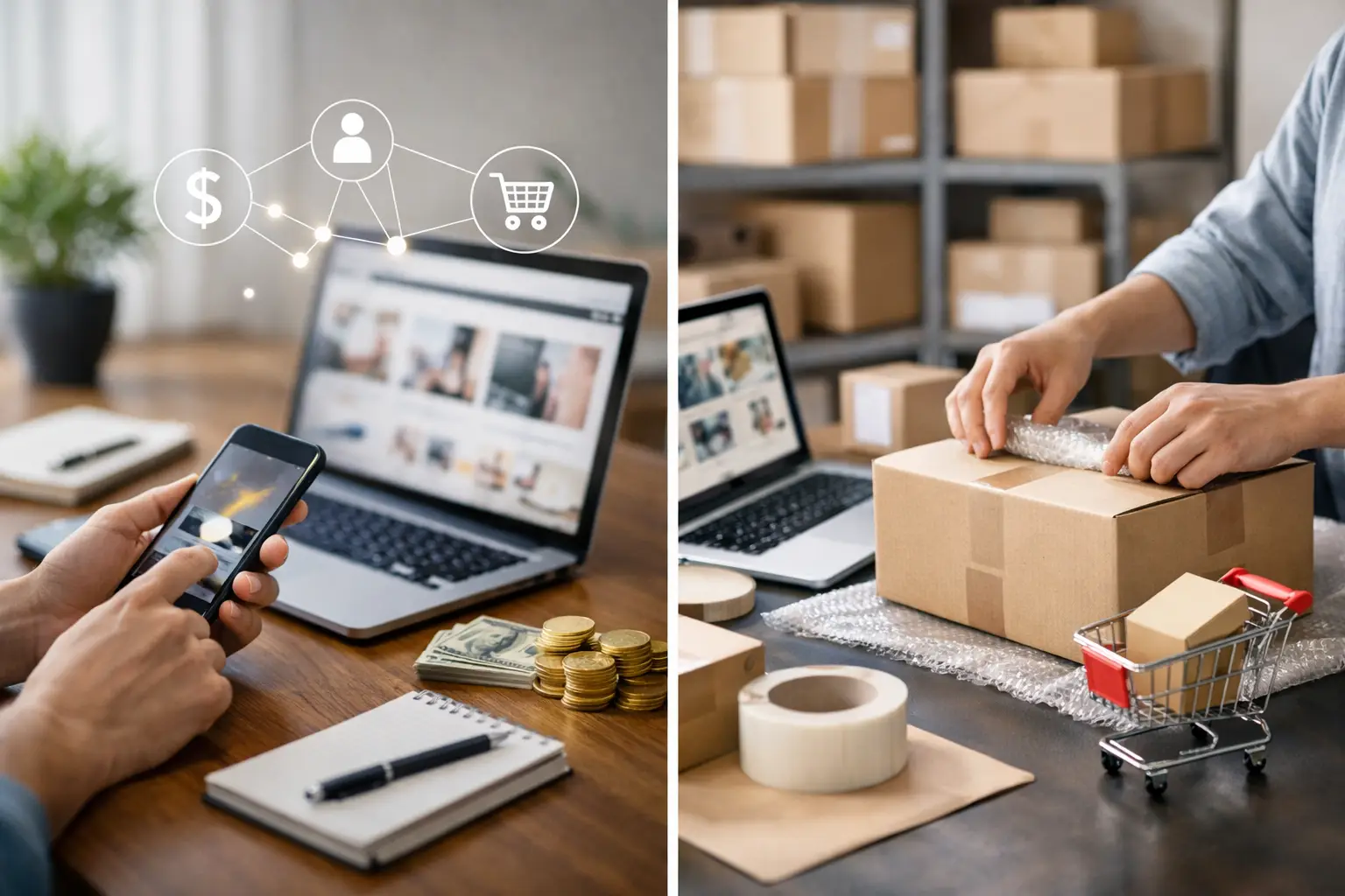 Affiliate Marketing vs Dropshipping